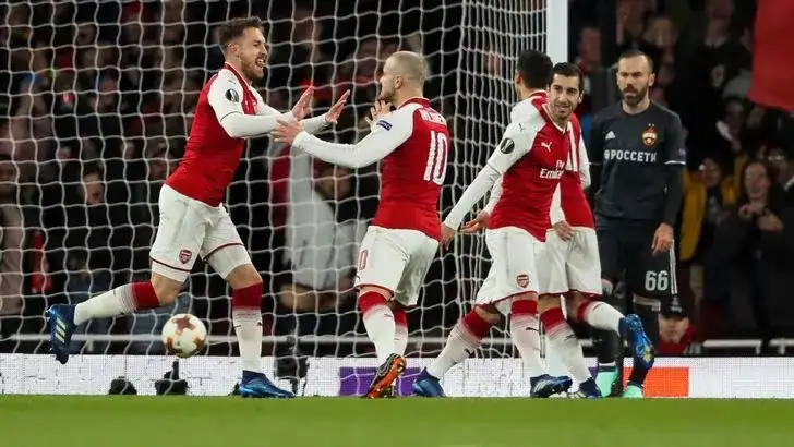 arsenal vs cska moscow football match report april