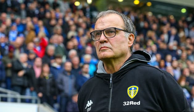 leeds united manager marcelo bielsa during the sky bet champions